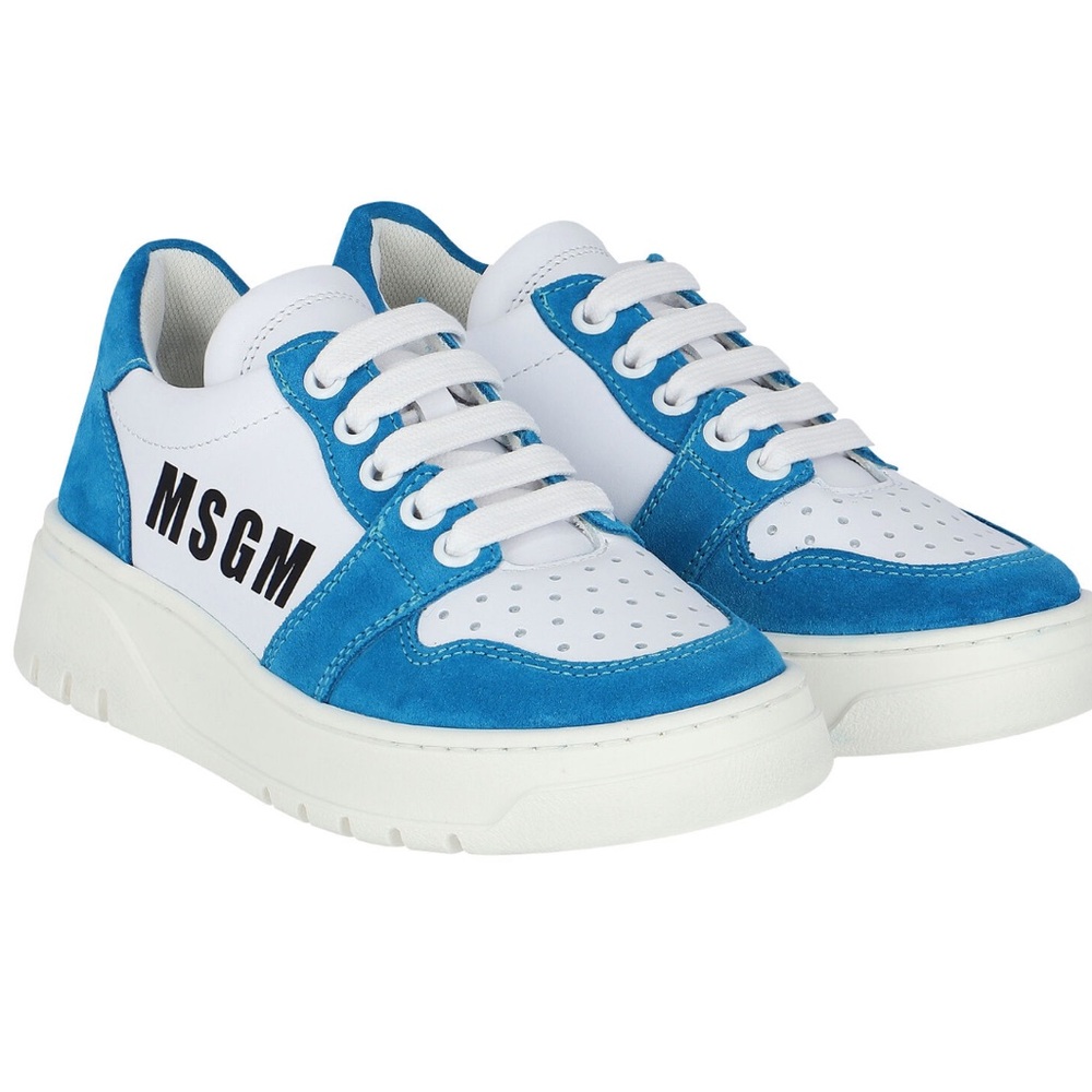 MSGM Blue and White Sneakers size 31